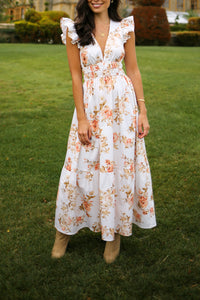 West Village Dress in Peach Floral