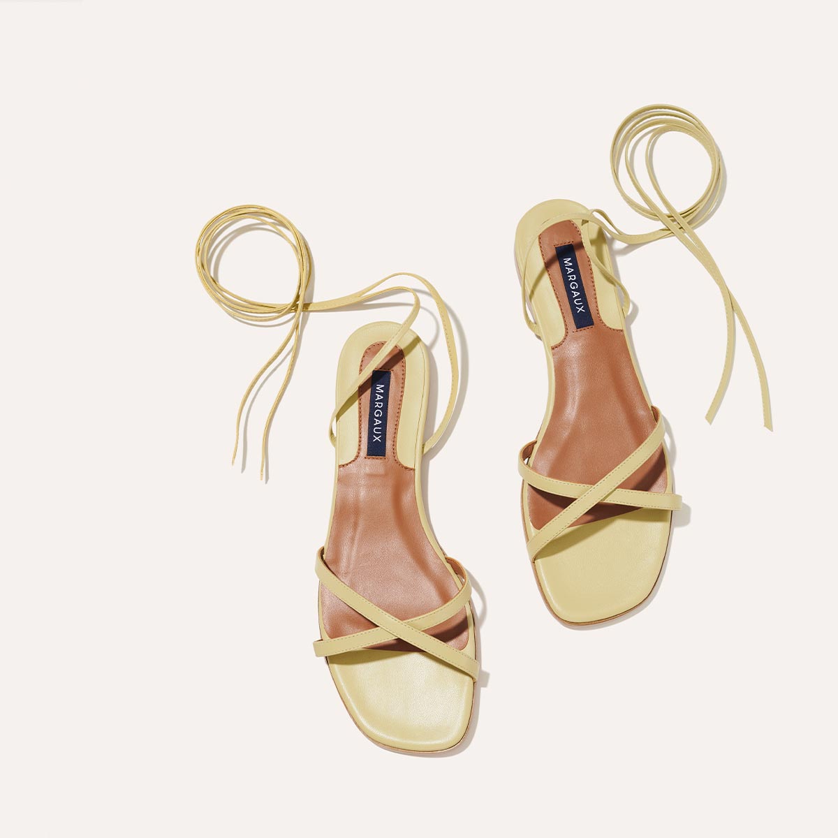 The Wrap Sandal in Pear Nappa