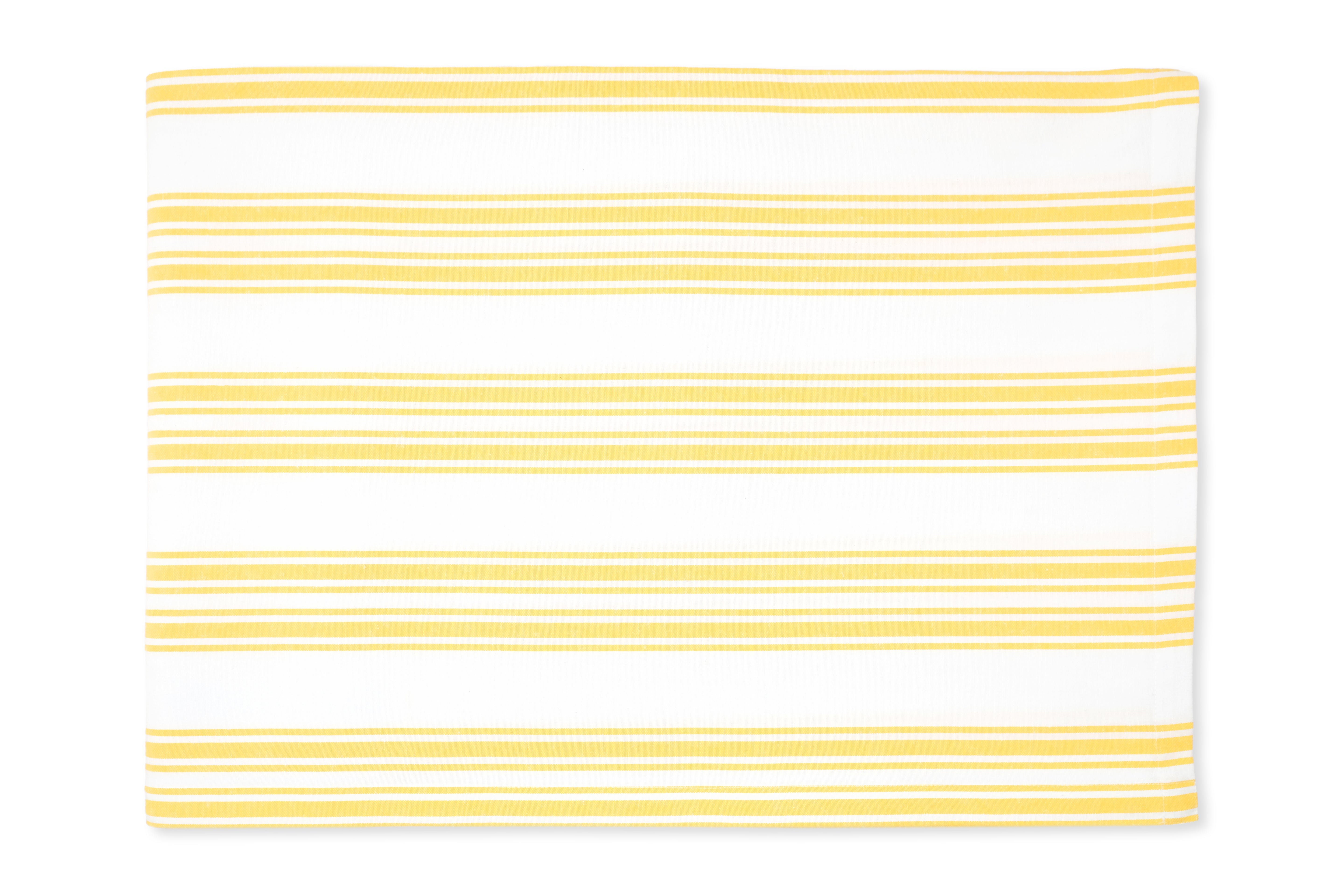 Yellow Stripe Cotton Tablecloth, Set of 2