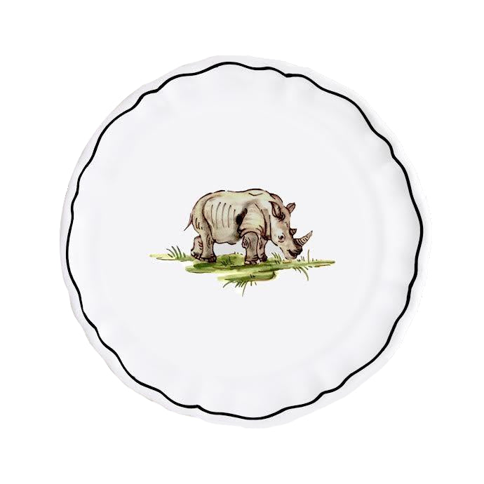 Animaux de la Savane Dessert/Side Plate, Rhino