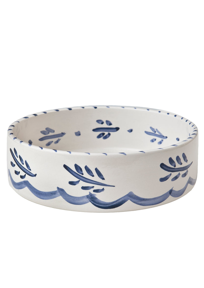 Blue and White Dog Bowl, Large