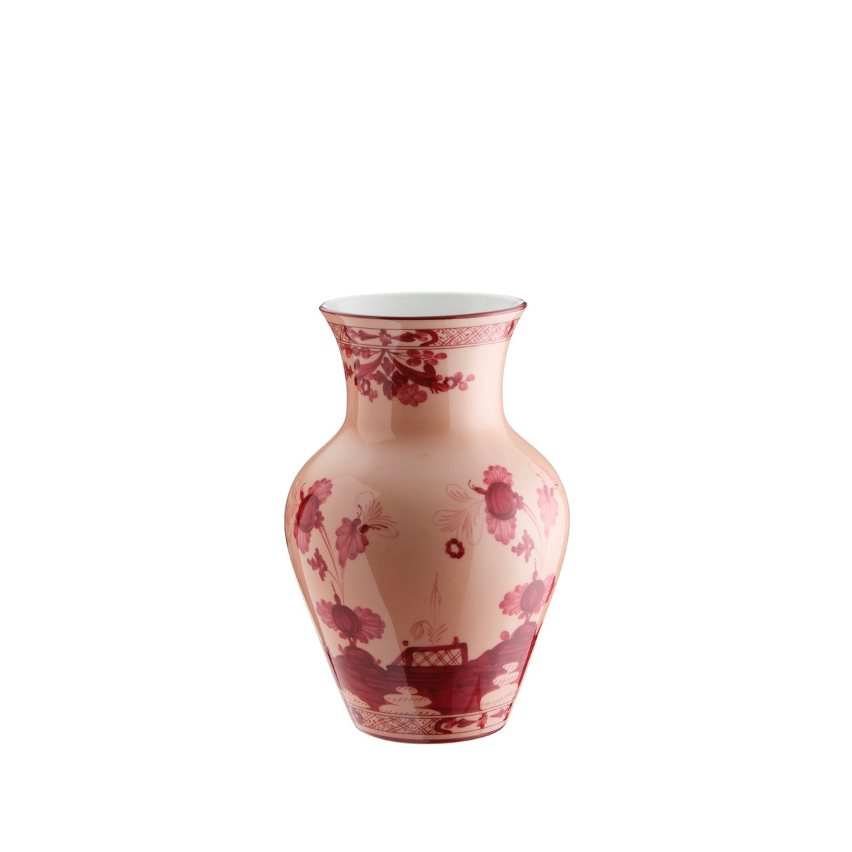 Oriente Italiano Ming Vase in Vermiglio