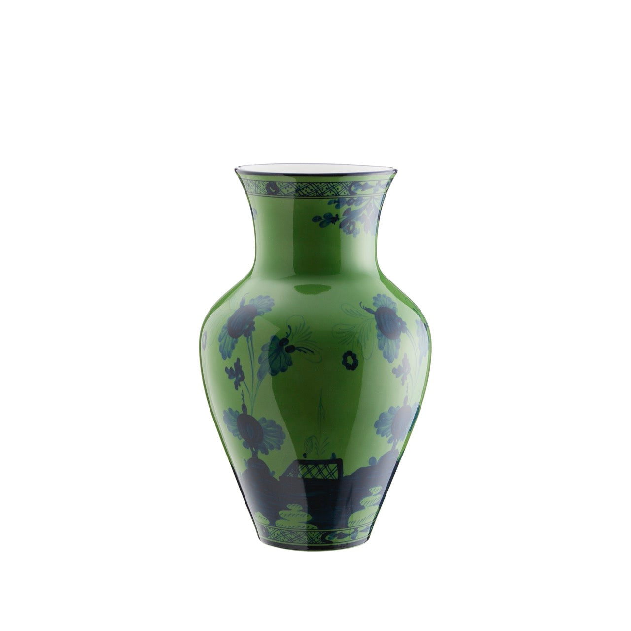 Oriente Italiano Large Ming Vase in Malachite