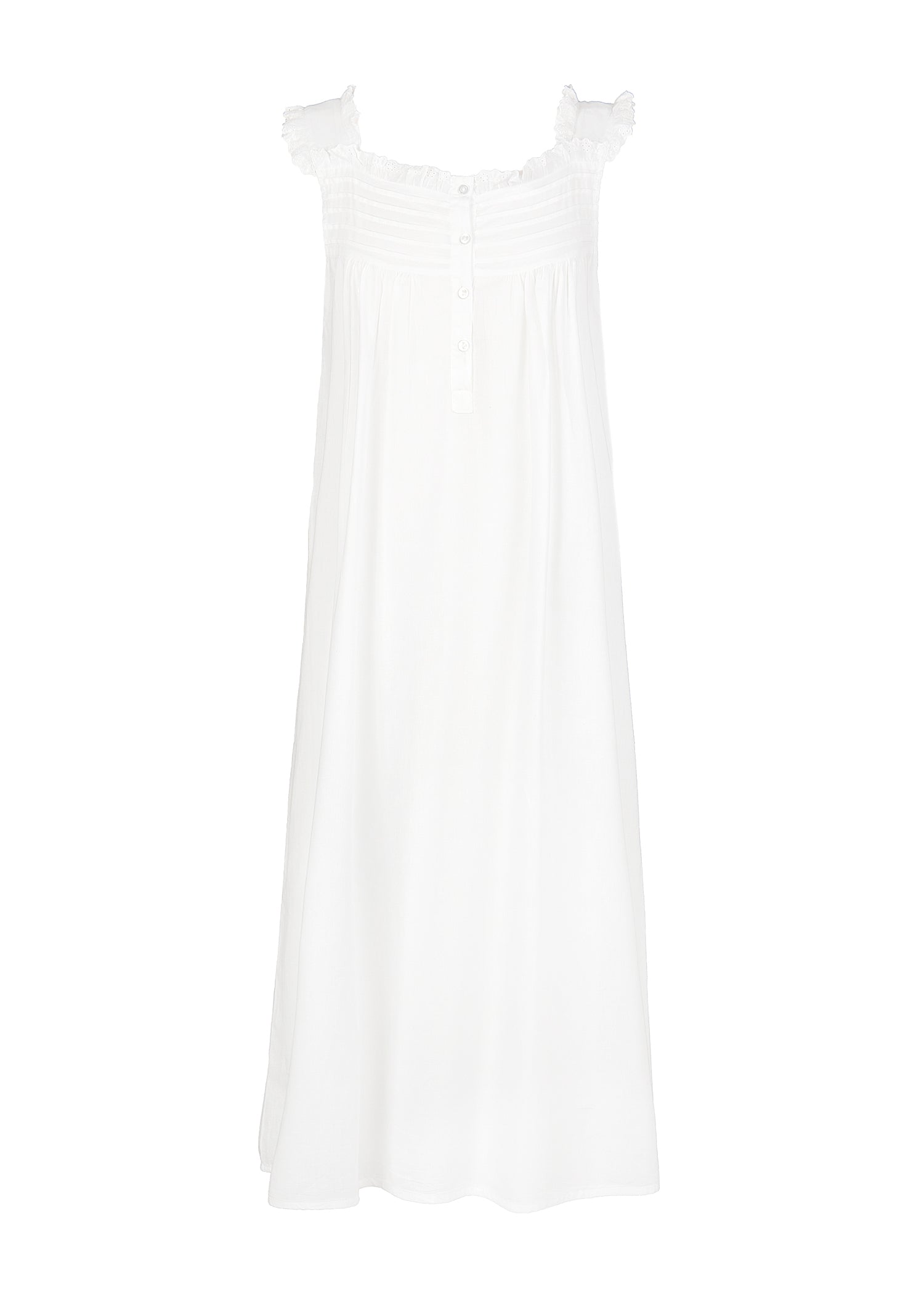 Mandi White Cotton Nightgown