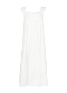 Mandi White Cotton Nightgown