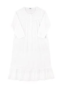 Catherine Long Sleeve Nightgown with Ruffle Hem