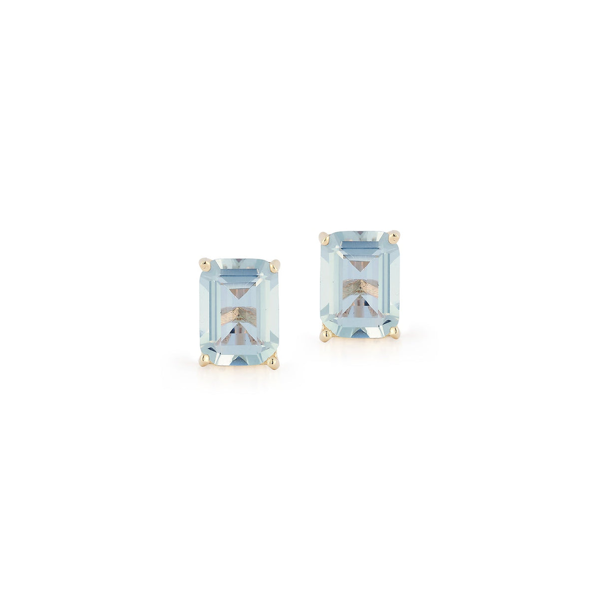 14K Blue Topaz Studs