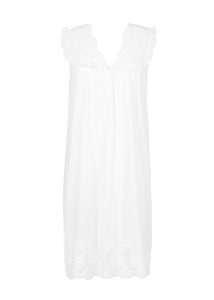 Eloise Nightgown with Eyelet Lace Bodice & Hem