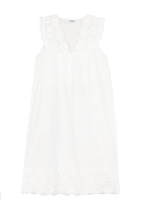 Eloise Nightgown with Eyelet Lace Bodice & Hem