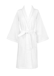 Luxury Waffle Weave Cotton Bathrobe