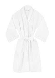 Luxury Waffle Weave Cotton Bathrobe