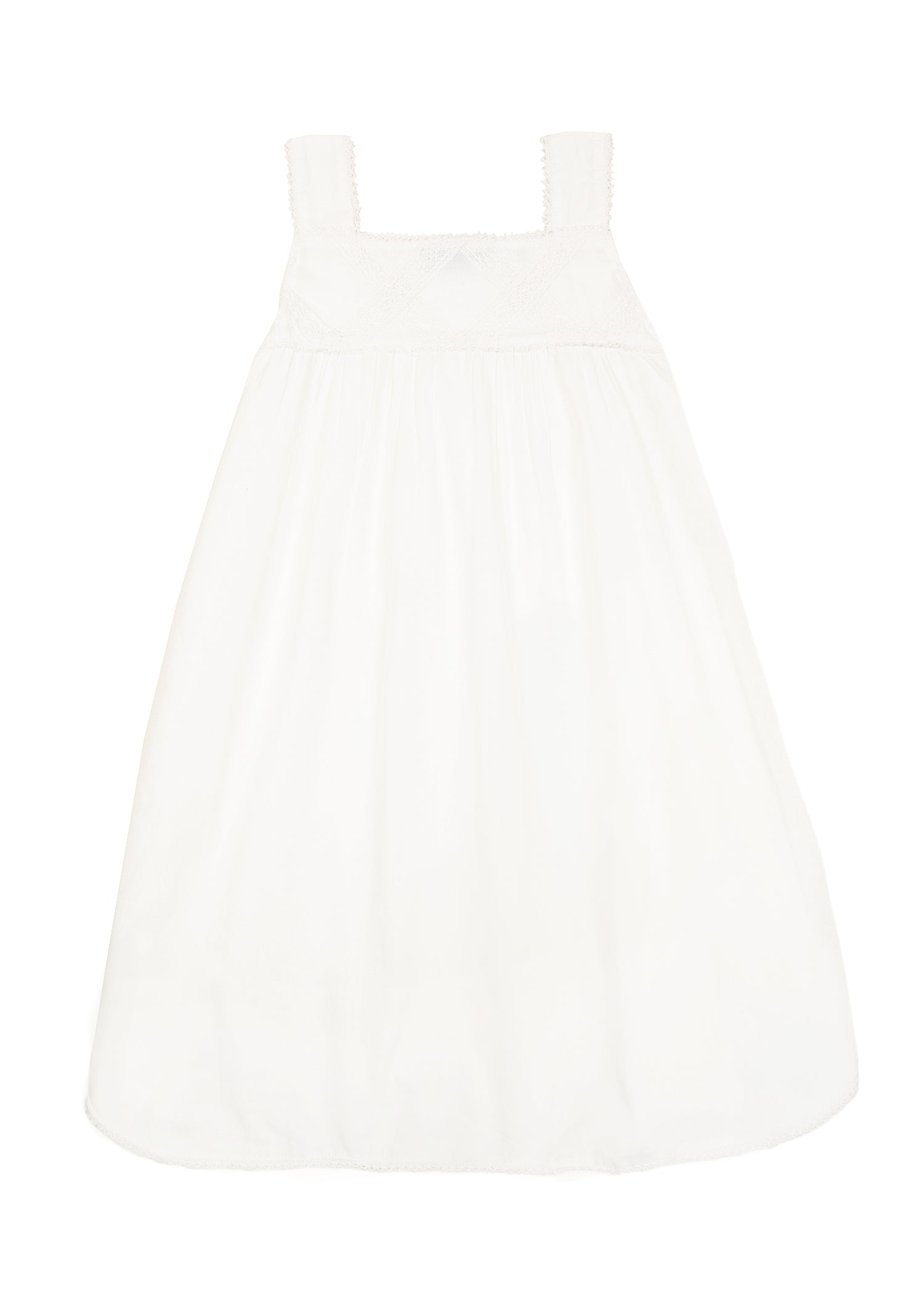 Chelsea White Cotton Dress for Girls