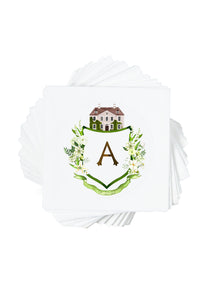 Personalized Crest Cocktail Napkins