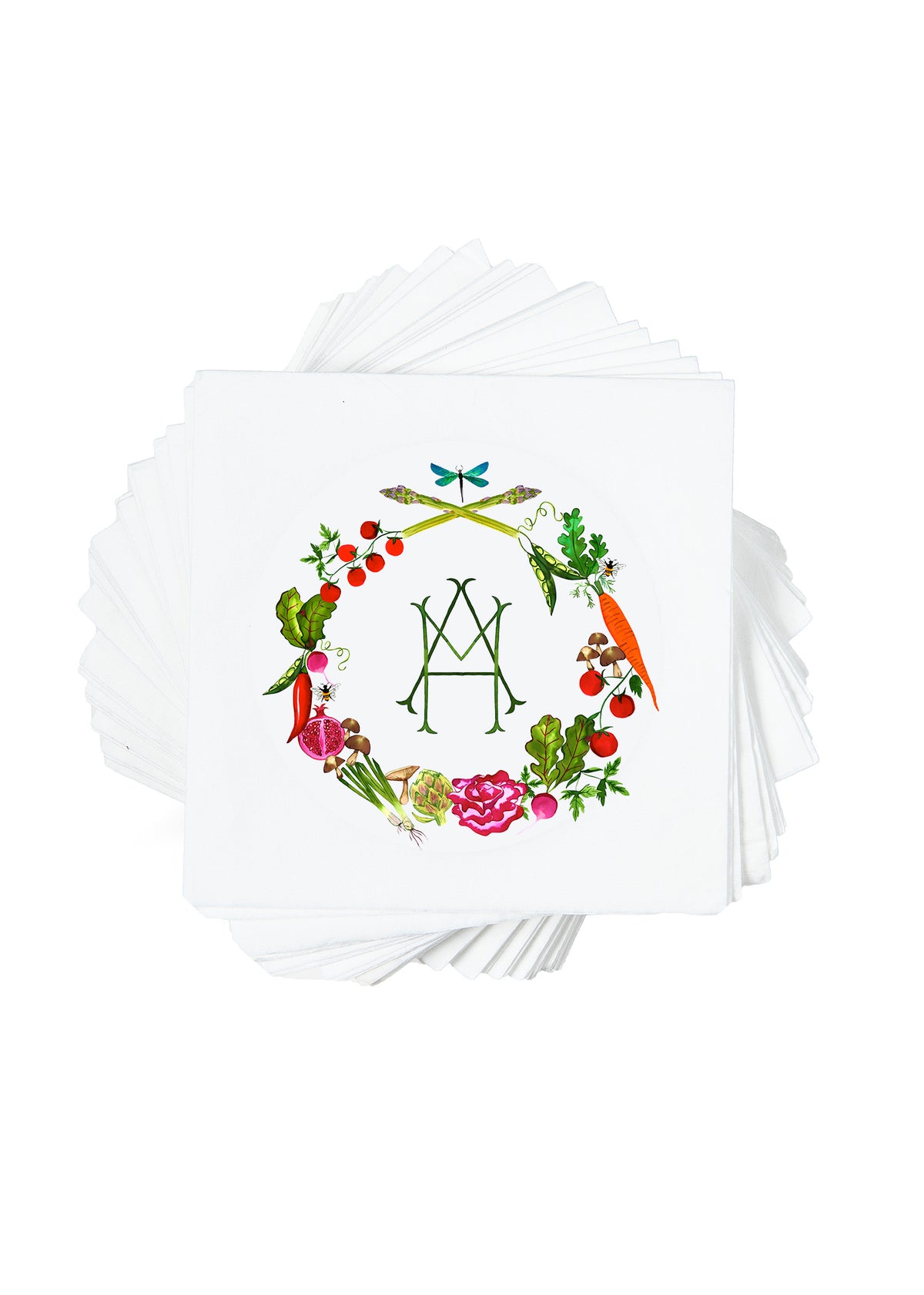 Personalized Crest Cocktail Napkins