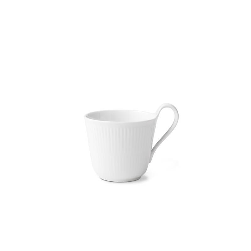 White Fluted Mega High Handle Mug 11 oz