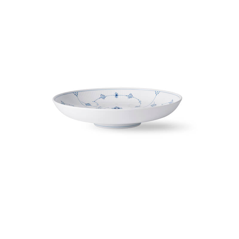 Blue Fluted Plain Large Bowl 13.5"