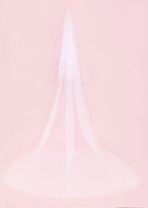 The Classic Silk Tulle Drop Wedding Veil Blusher 40in with Cathedral 120in