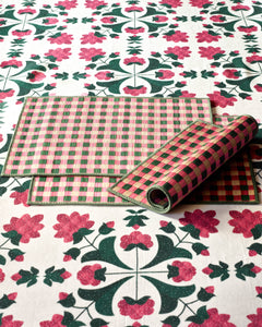 Capri Placemat, Pink and Green