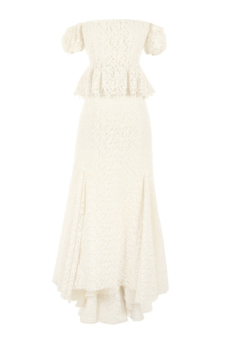 brock collection over the moon alexandra guipure lace skirt