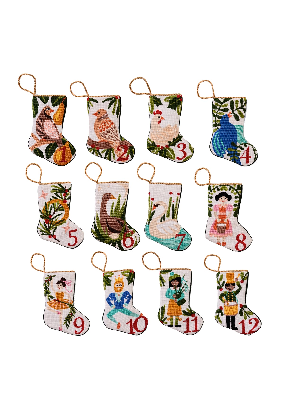 12 Days of Christmas Bauble Stocking, Full Set