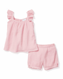 Children’s Pink Gauze Amelie Short Set