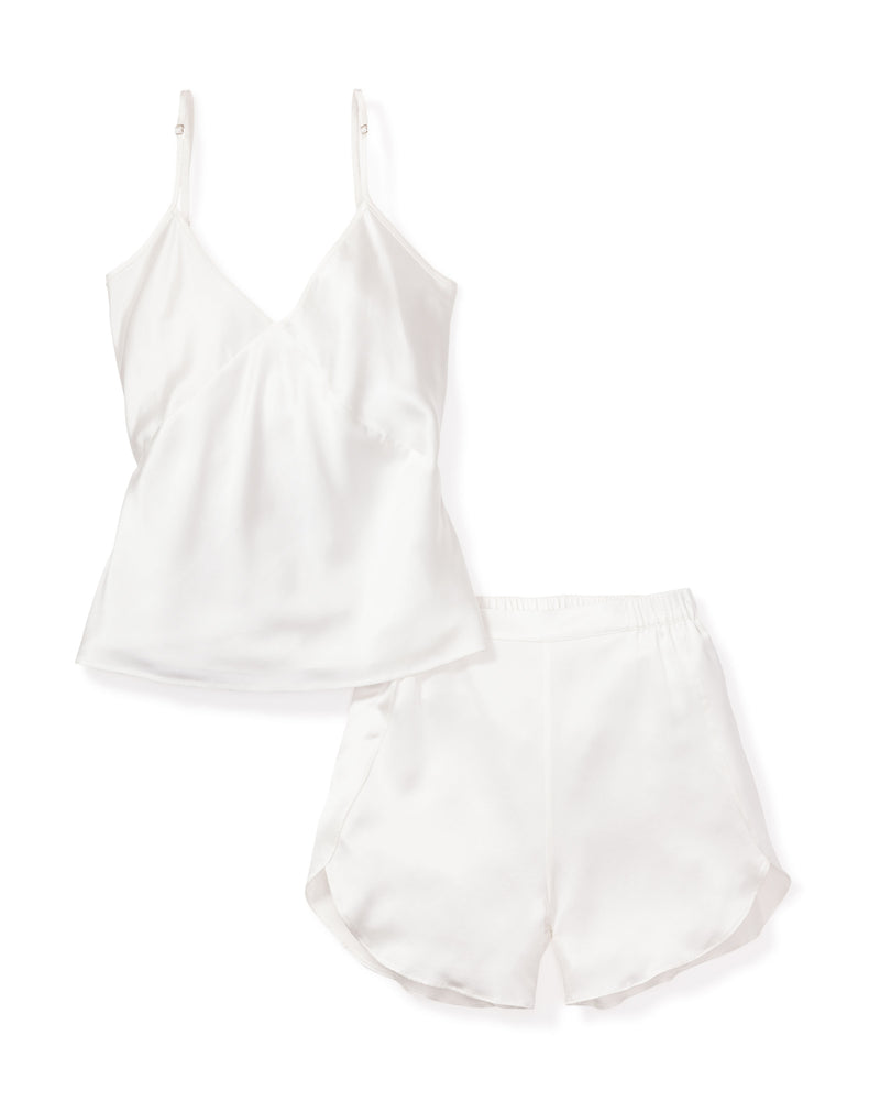 Women’s White Silk Short Set