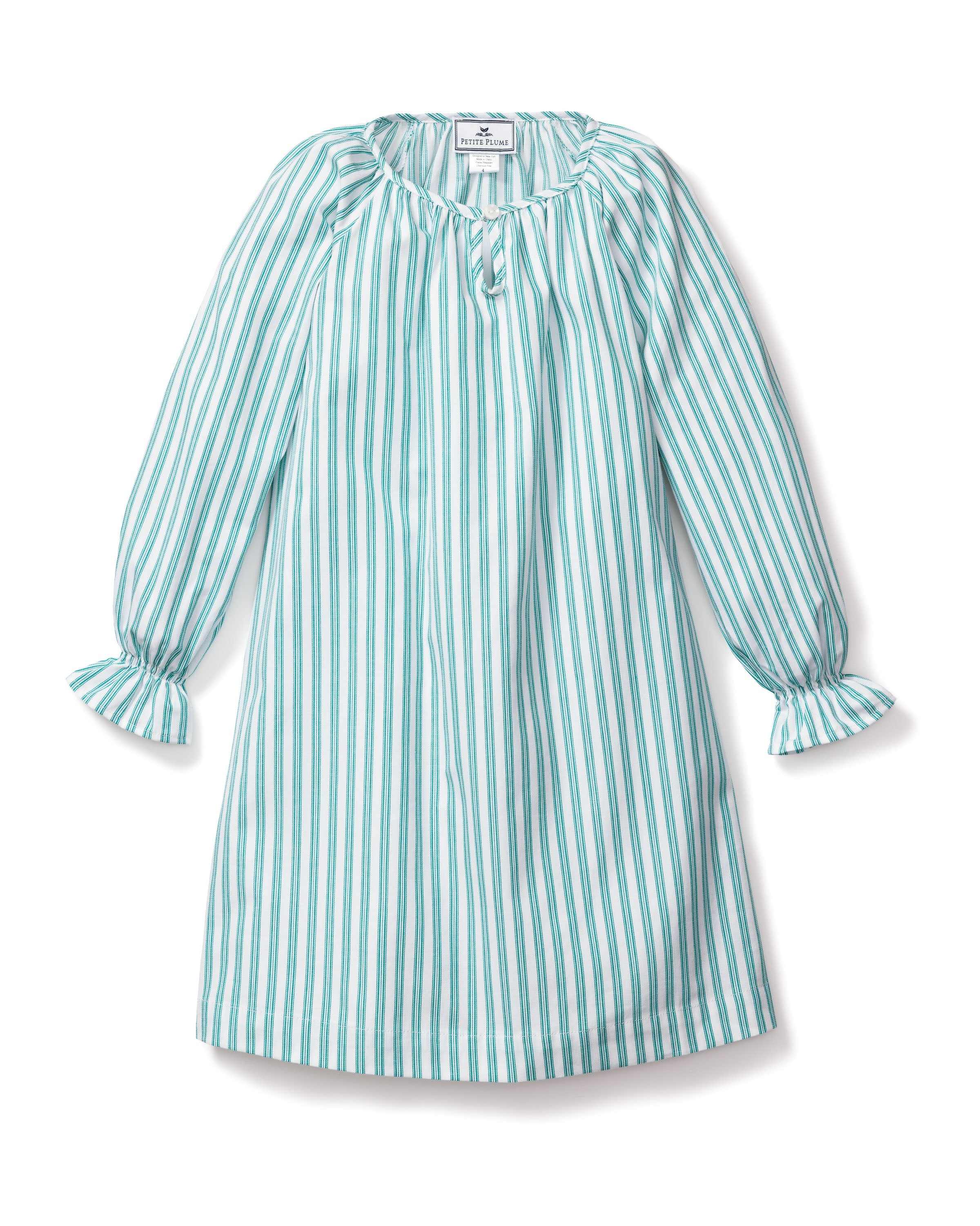 Children’s Emerald Ticking Delphine Nightgown