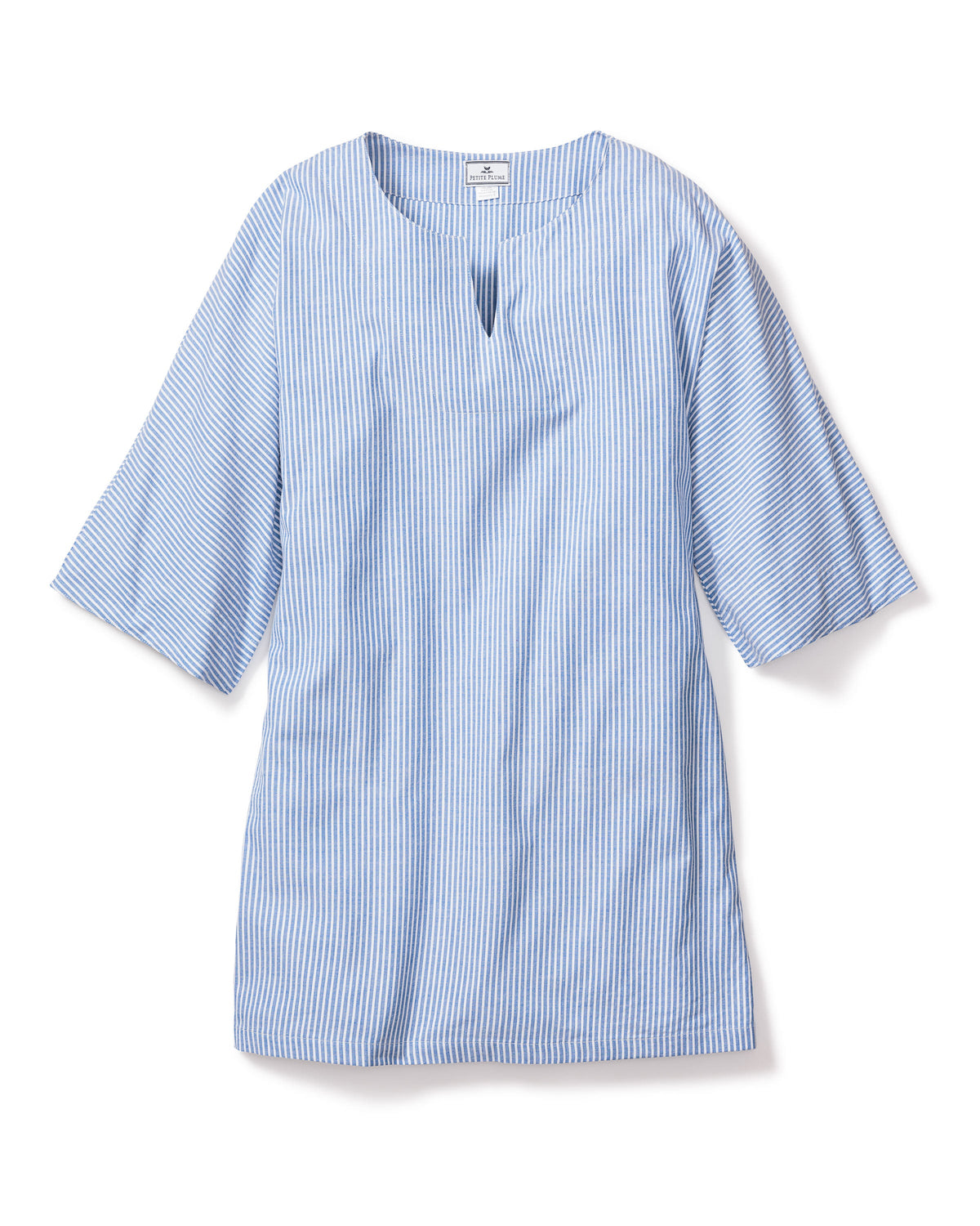 Women’s French Blue Seersucker Short Caftan