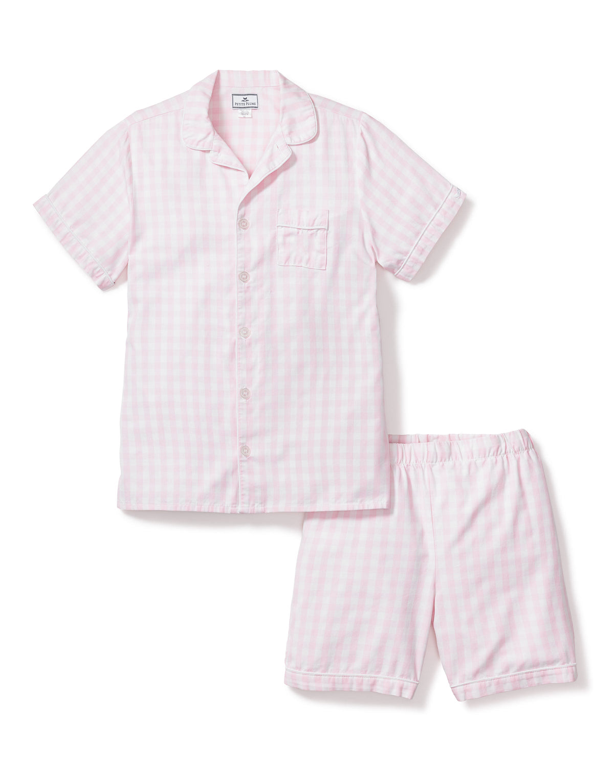 Children’s Pink Gingham Short Set