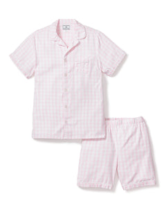 Children’s Pink Gingham Short Set