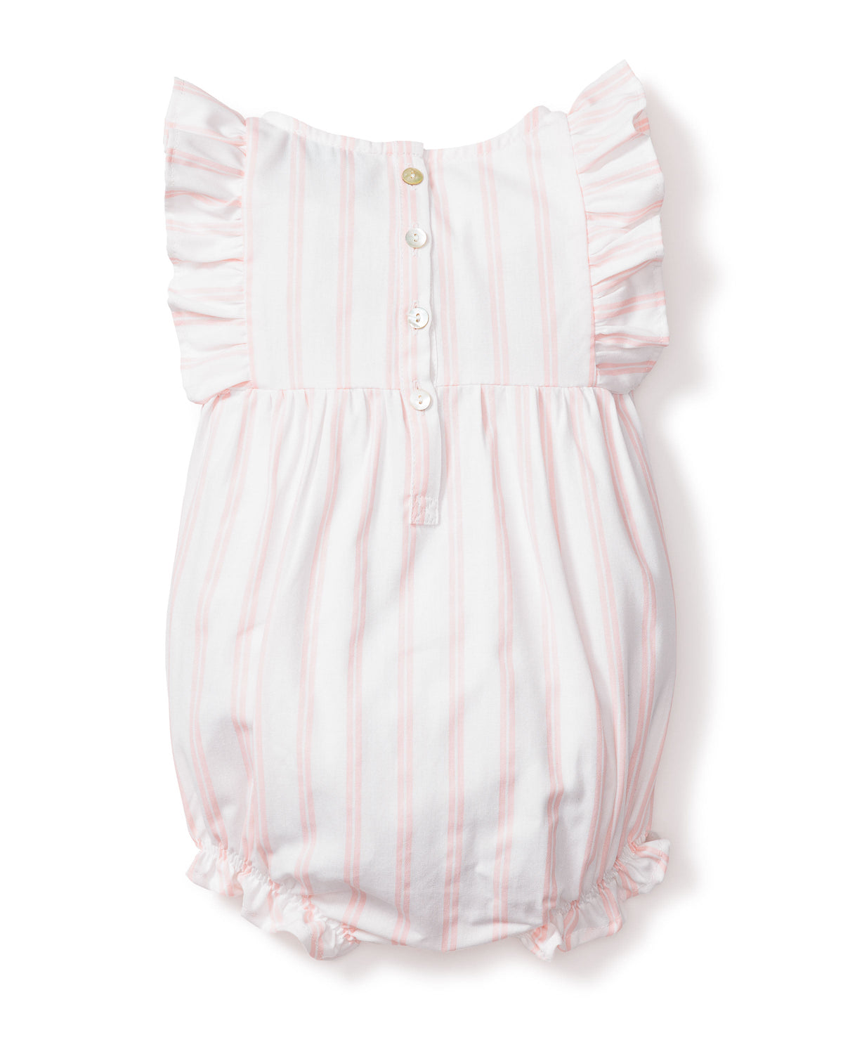 Children’s Pink and White Stripe Ruffled Romper