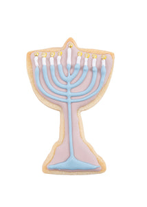 Menorah & Star of David Sugar Cookies, Set of 6