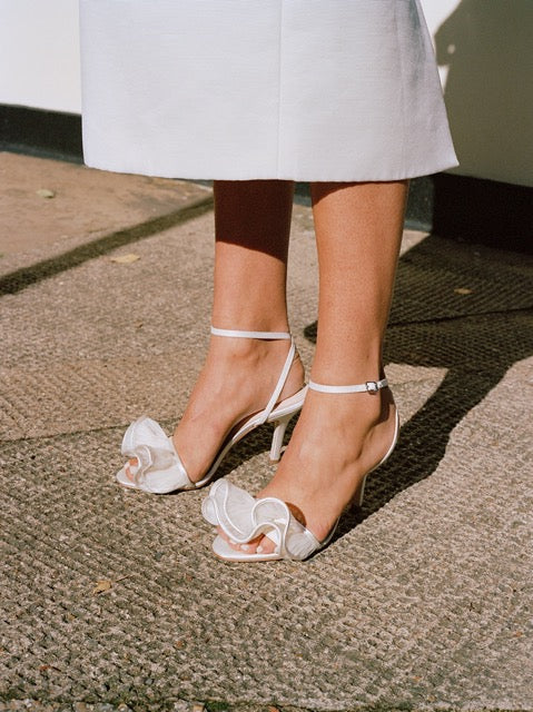 Estella Sandal in Vegan Pearl Organza