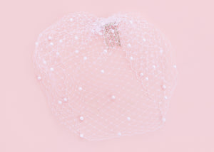 Bardot Pearl Birdcage Veil