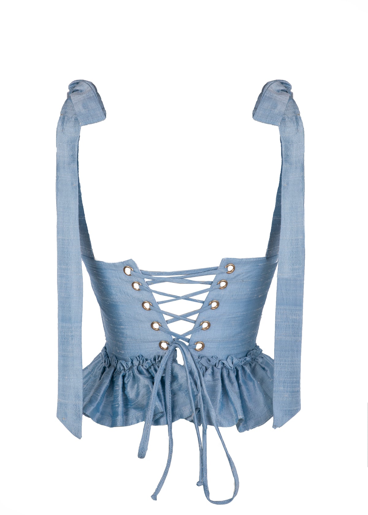 The Antoinette Corset In Powder Blue