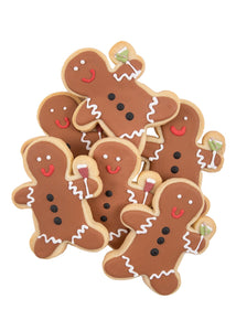 Party Gingerbread Men Sugar Cookies, Set of 6