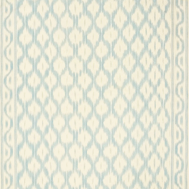 Santa Monica Ikat Wallpaper in China Blue