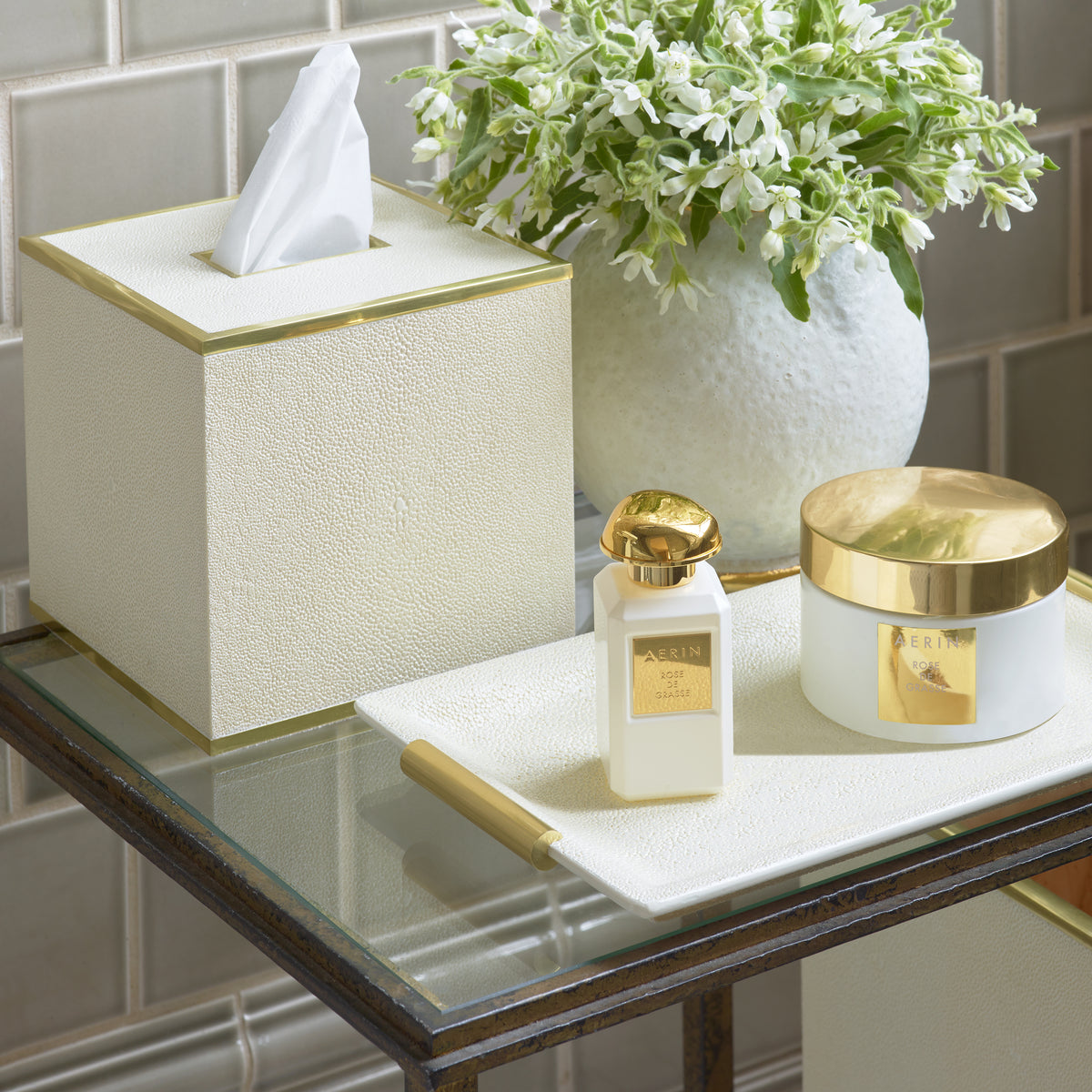 Classic Shagreen Tissue Box Cover