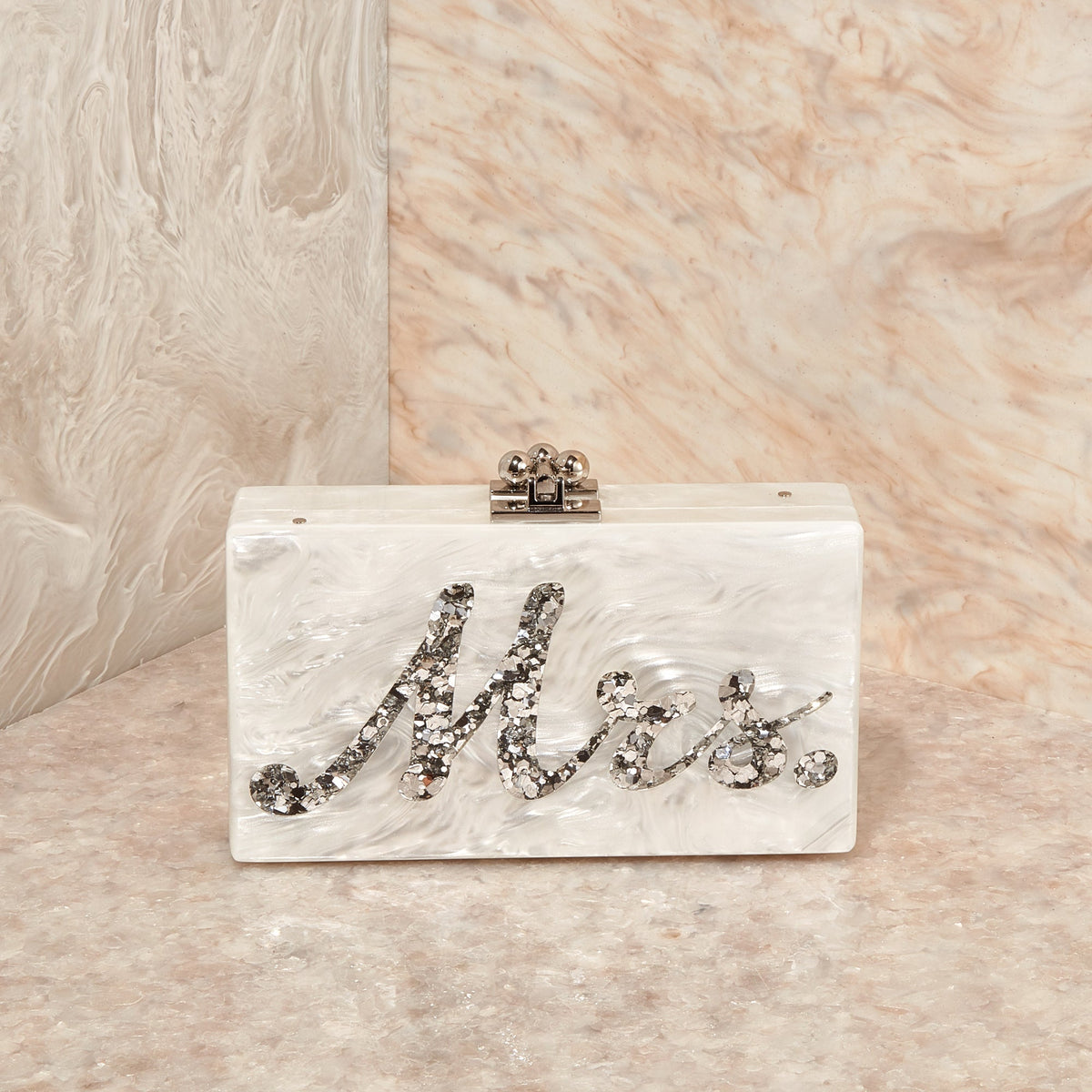 Slim Jean Mrs. Clutch in Silver Confetti