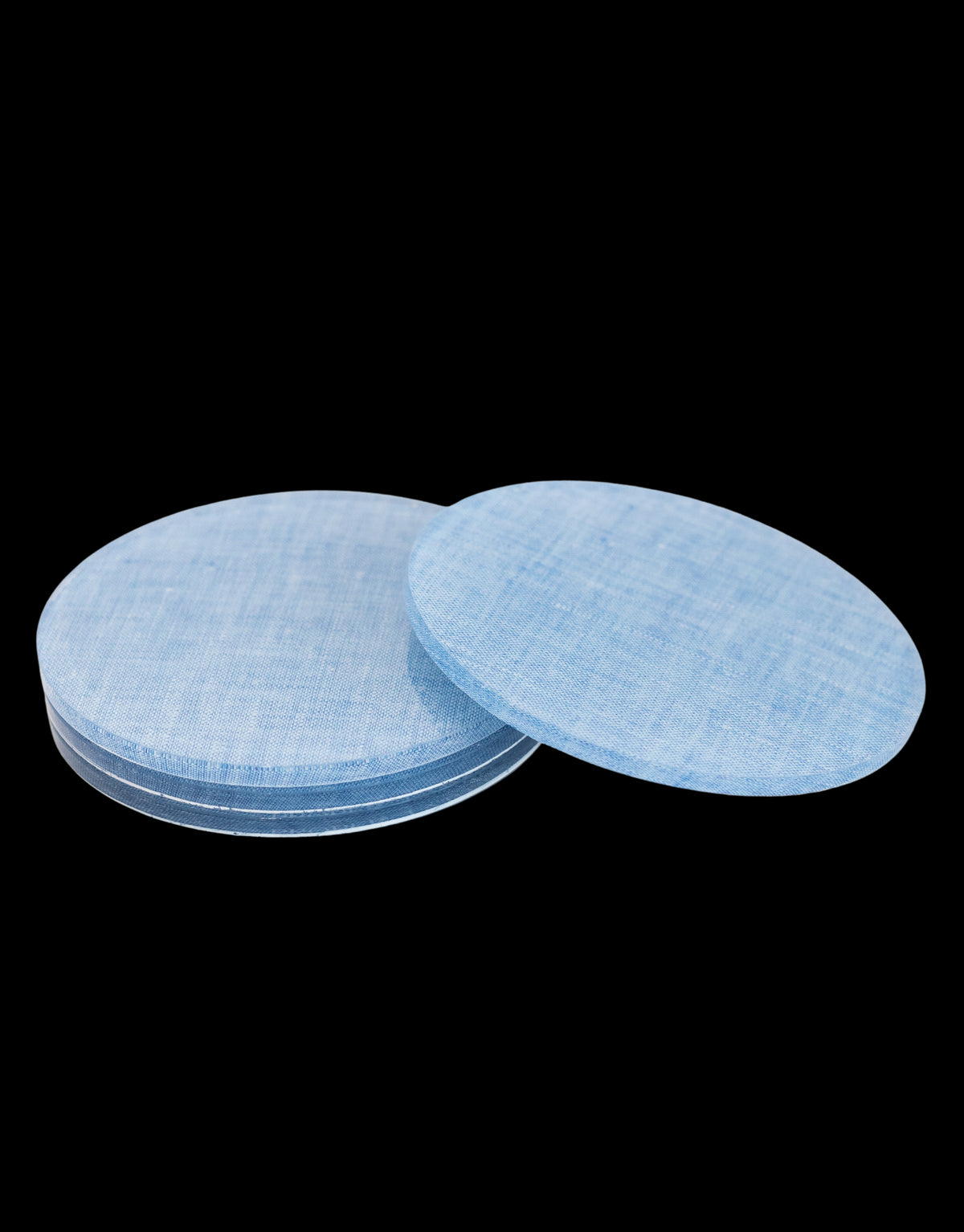 Campbell Blue Chambray Coaster Set