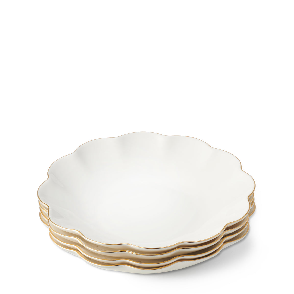 Scalloped Appetizer Plates, Set of 4