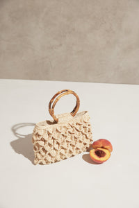 Maisel Ruffle Straw Mini Bag