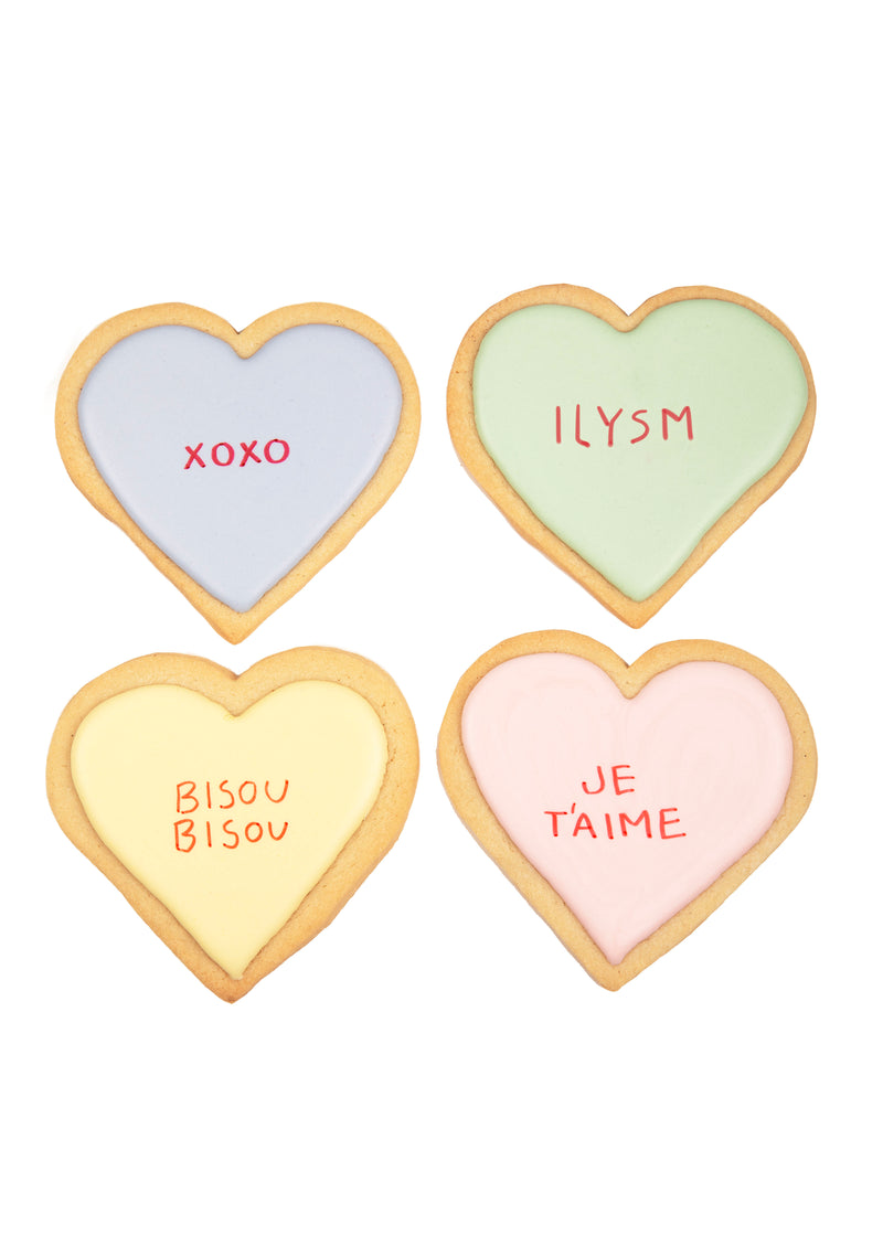 Conversation Heart Sugar Cookies, Set of 12