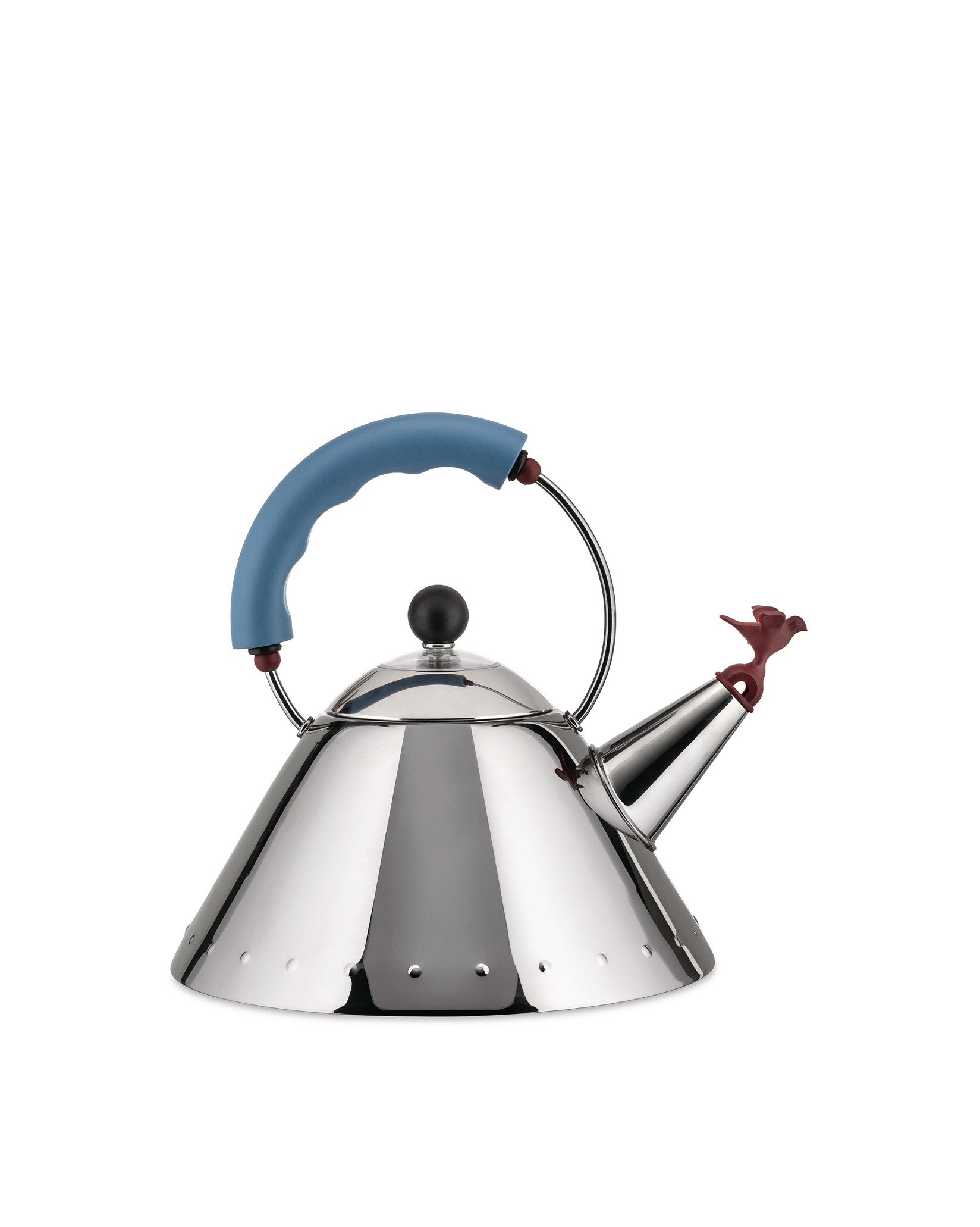 Water Kettle With Bird Shaped Whistle in Light Blue