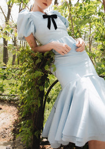 OTM Exclusive: Diana Skirt in Blue Moire