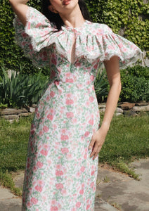 Lyman Dress in Pink and Green Tigerlily