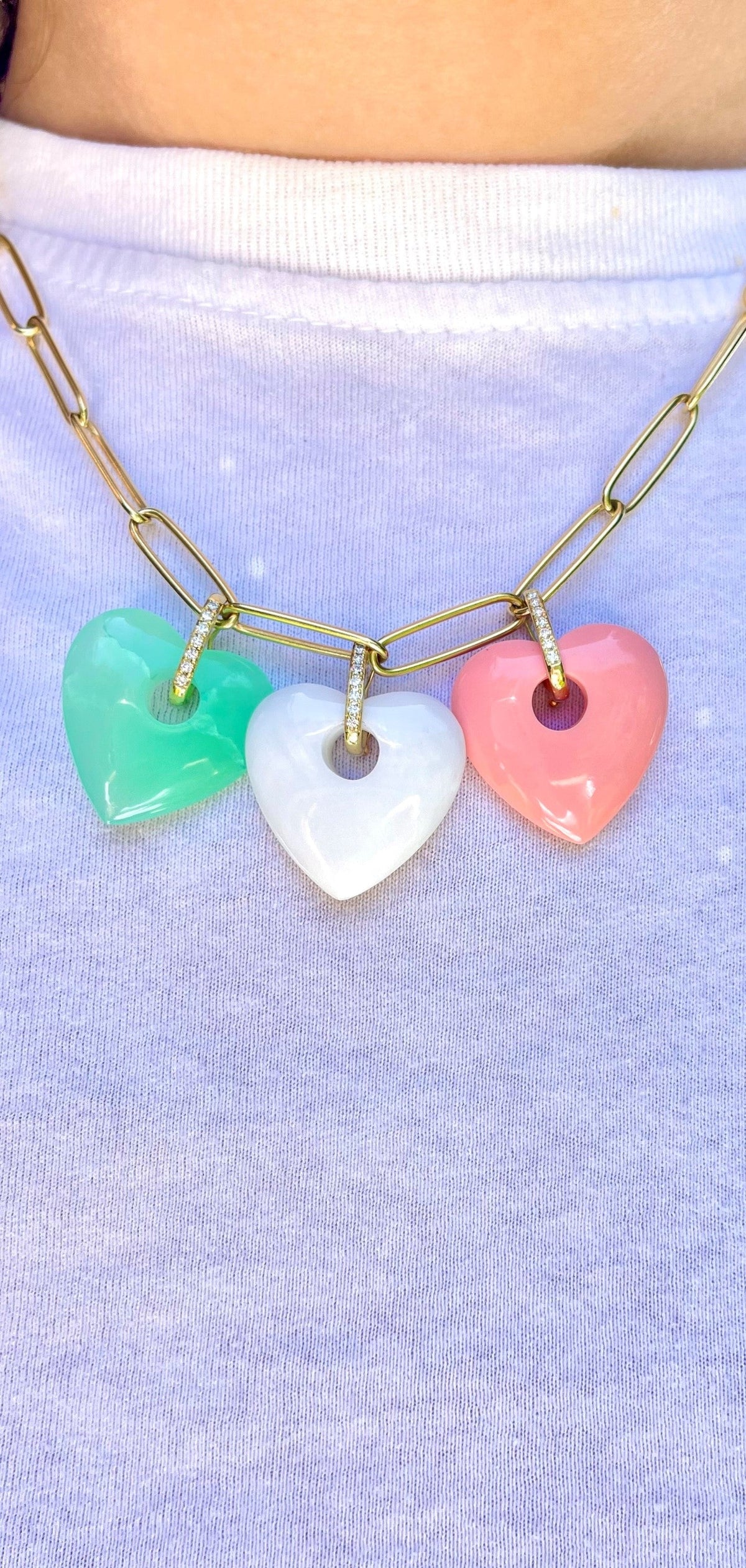 Stone Heart Charm