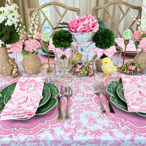 Pink Easter Tablecloth