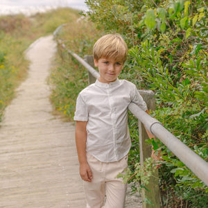 Boys White Button Down Shirt