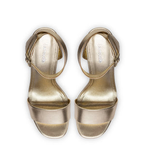 Dolly Sandal In Gold Metallic Leather